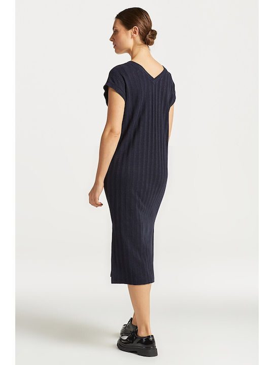 GANT ΦΟΡΕΜΑ LINEN RIB SLEEVELESS V-NECK DRESS